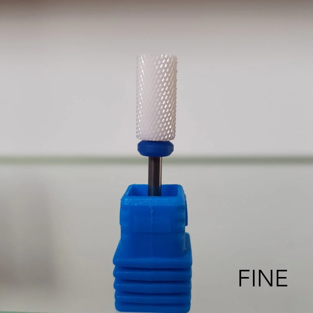 Punta in Ceramica Grana Fine per Fresa Manicure e Ricostruzione Unghie