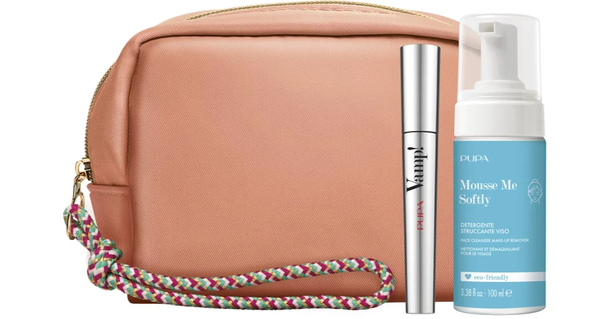 Pupa Vamp! confezione regalo 2 pezzi mascara per ottenere più volume 9 ml + Me Softly mousse struccante delicata 100 ml