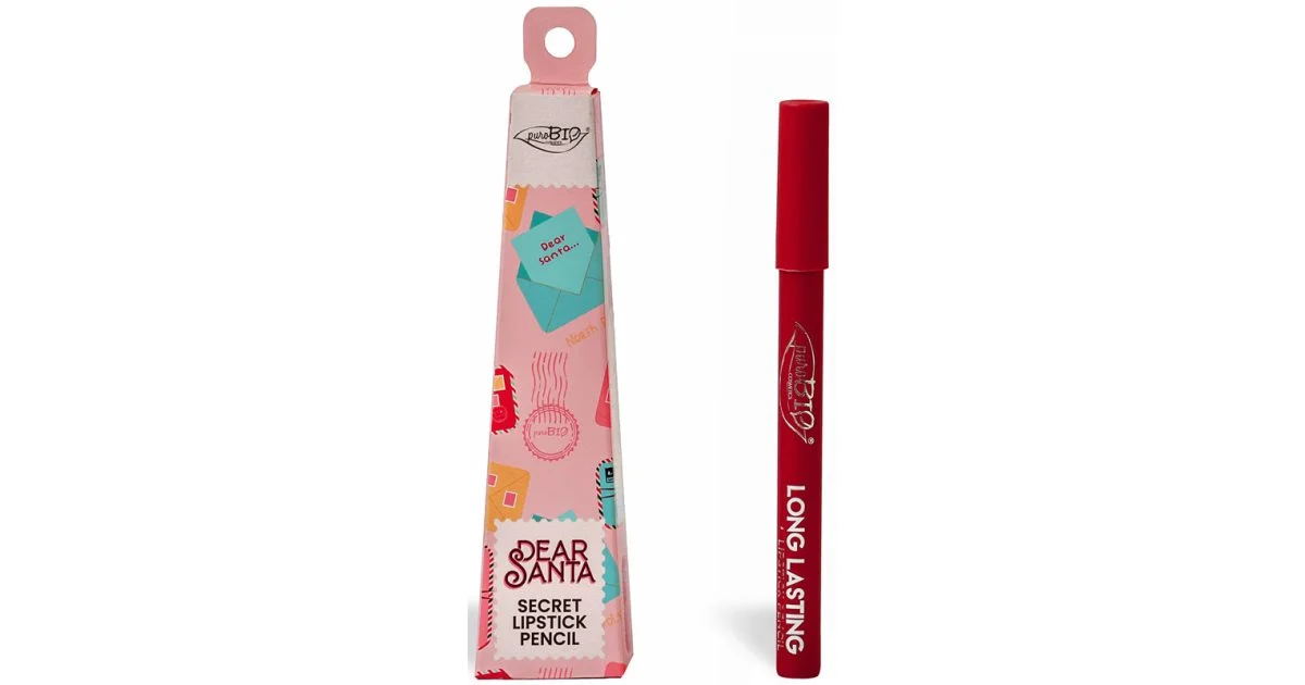 puroBIO Cosmetics Dear Santa SECRET matita labbra lunga durata in confezione regalo colore 013 3 g