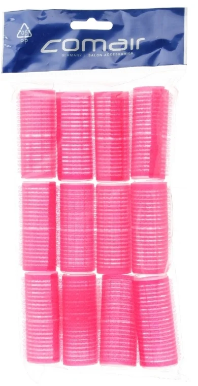 Set di bigodini con velcro "Velcro plus", 12 pezzi, 25 mm, rosa