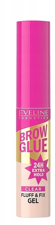 Eveline Cosmetics Brow Glue 24h Extra Hold Clear Fluff&Fixx Gel