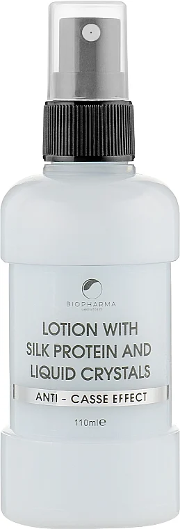 Lozione capelli con proteine della seta, cristalli liquidi e olio di lino, con dosatore