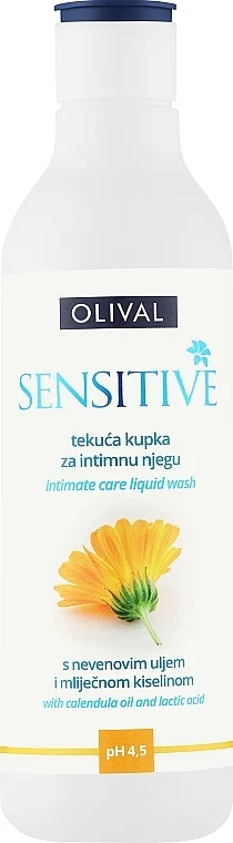 Emulsione per l'igiene intima con olio di calendula e acido lattico