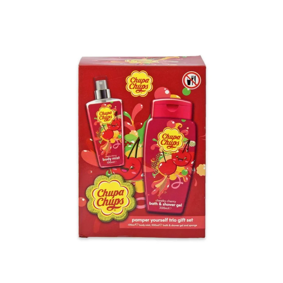 CHUPA CHUPS CHEEKY CHERRY BODY MIST 100ML + SG 300ML + SPUGNA