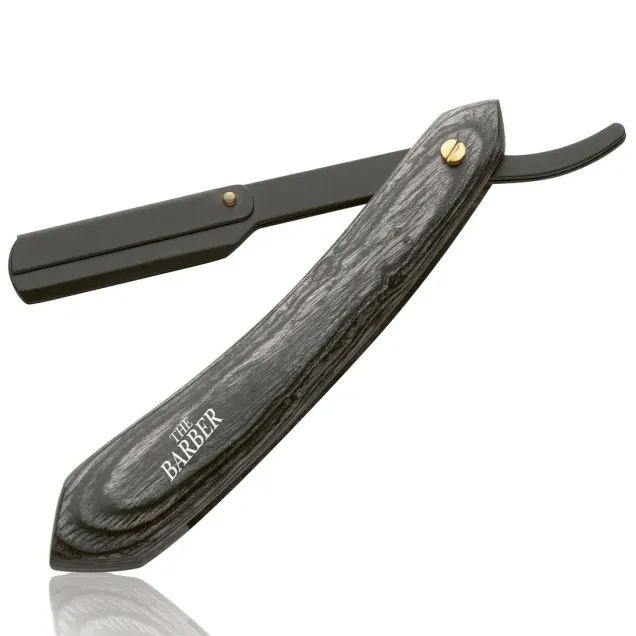 Rasoio a Mano Libera Barbiere In Carbonio con Porta Lama The Barber