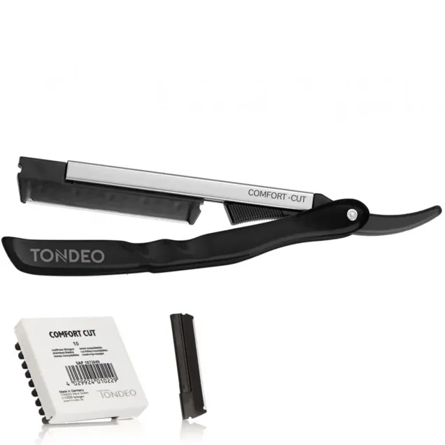 Rasoio da Barbiere Tondeo Comfort Cut con 10 Lame Incluse
