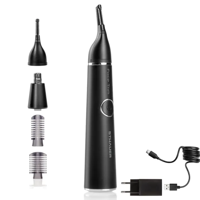 Rasoio Elettrico Professionale per Naso,Orecchie e Sopracciglia con Cavo Usb