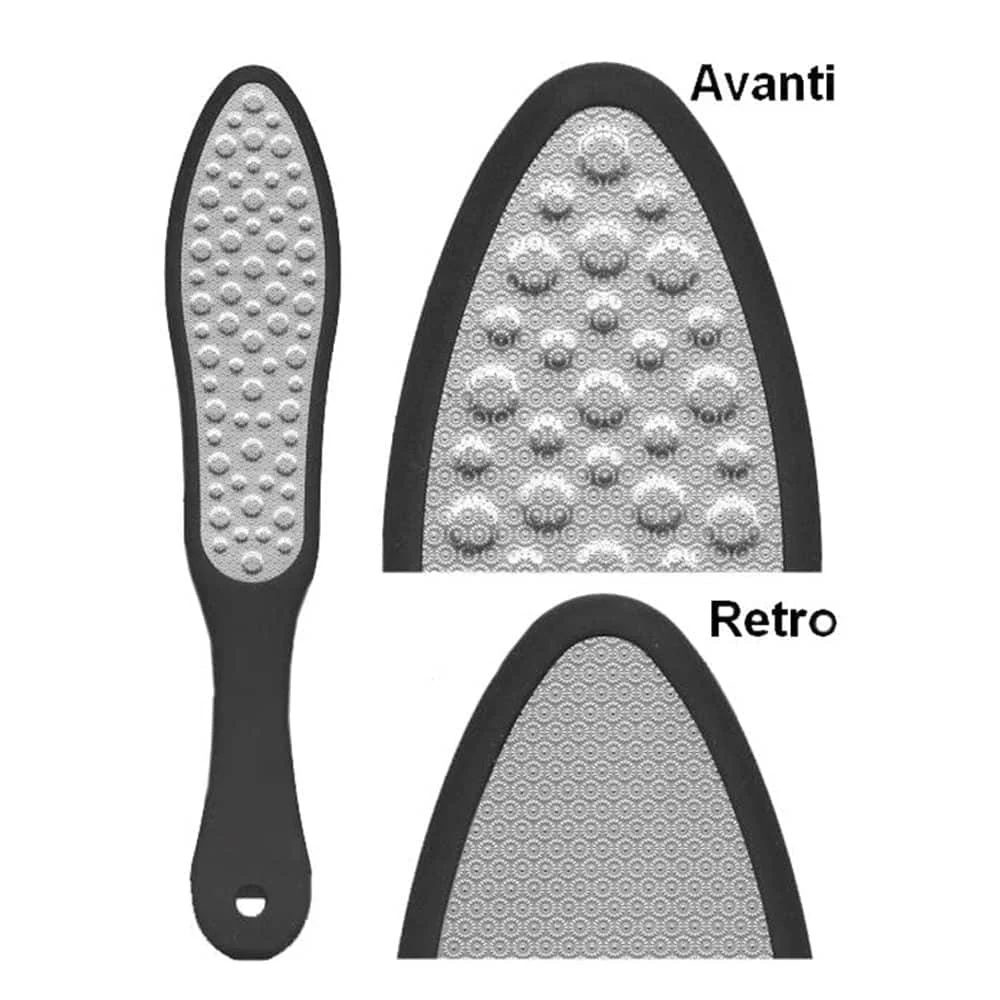 Raspa in acciaio per pedicure microforata al laser per calli e duroni