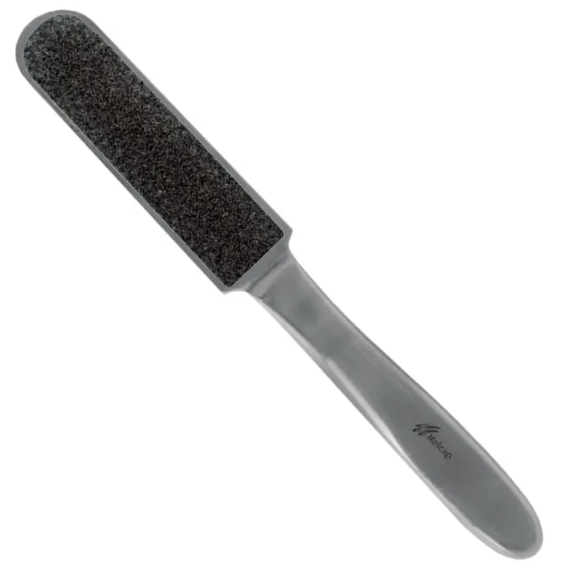 Raspa Piedi Acciaio Inox Ovale con Strisce Abrasive