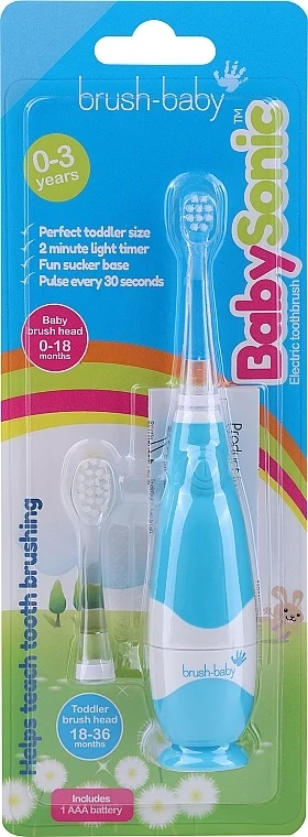 Spazzolino elettrico, 0-3 anni, blu