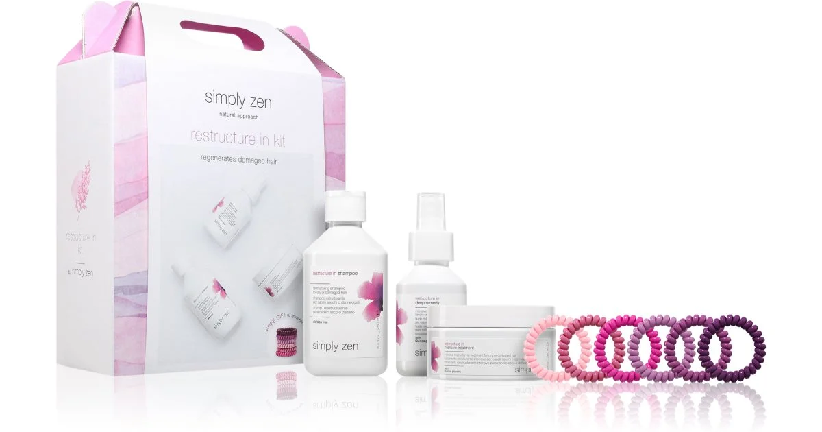 Simply Zen In kit set per capelli rovinati e secchi 3 pezzi ristrutturante