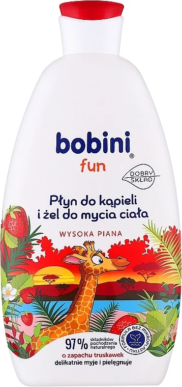 Gel-schiuma da bagno all'aroma di fragola
