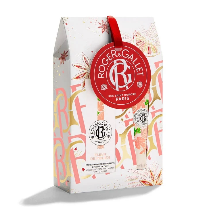 Roger & Gallet Set regalo natalizio con albero di fico benefico (acqua profumata 30 ml + crema per le mani 30 ml)