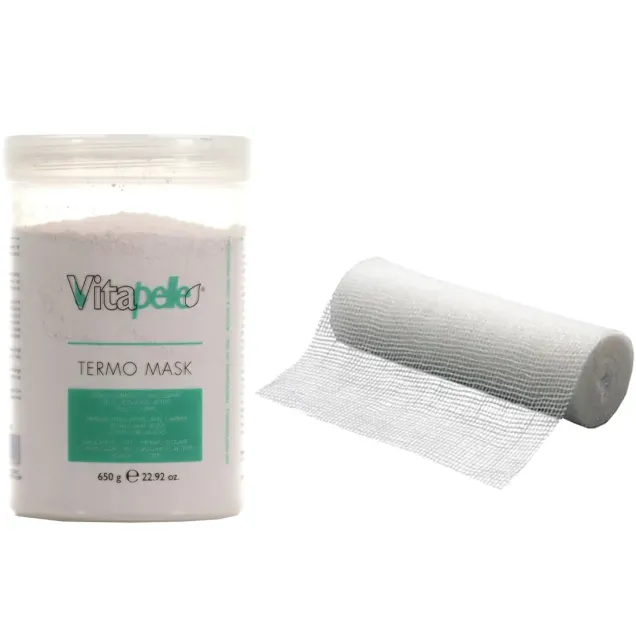 Rotolo Garza Idrofilo 5 mt x 120 cm con Termo Mask 650 gr. Trattamento Viso e Corpo Vitapelle