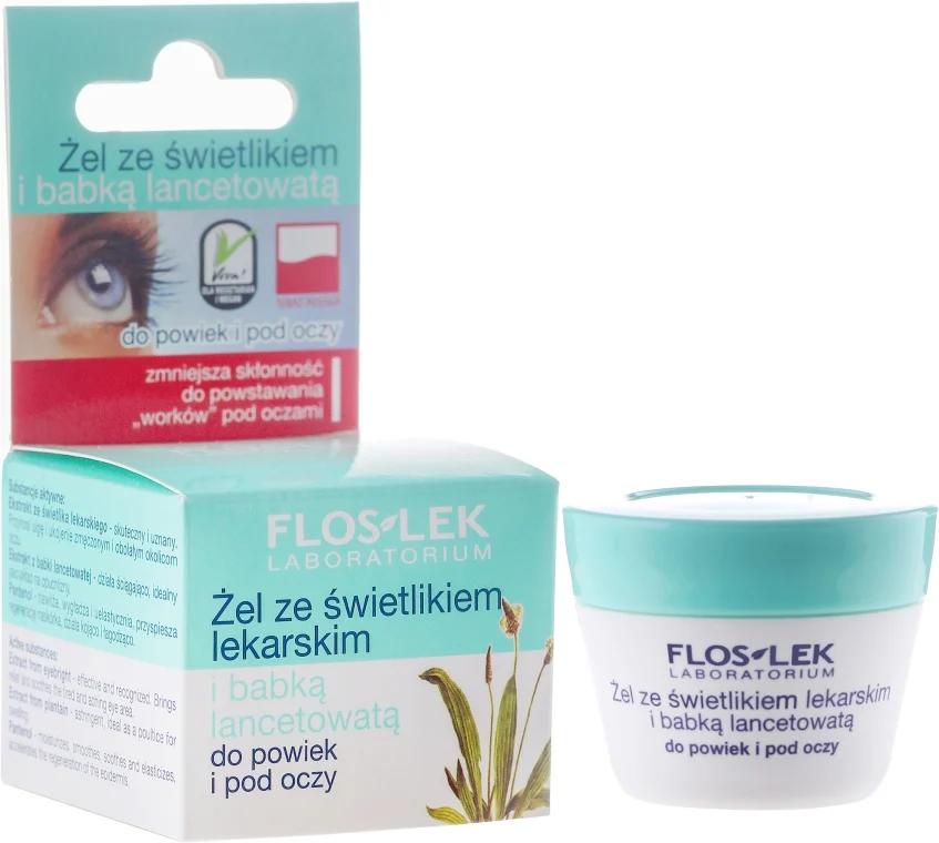 Gel contorno occhi, con eufrasia e piantaggine
