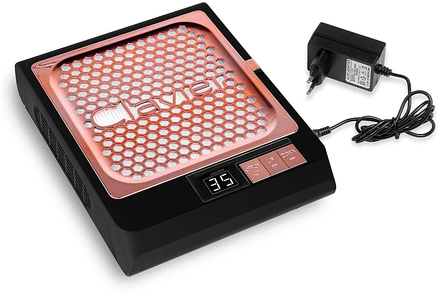 Aspiratore di polvere per manicure V8300, 20W, nero + oro rosa