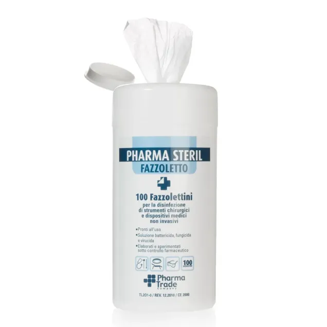 Salvietta Disinfettante 100 Strappi per Mani, Strumenti e Superfici Pharma Trade