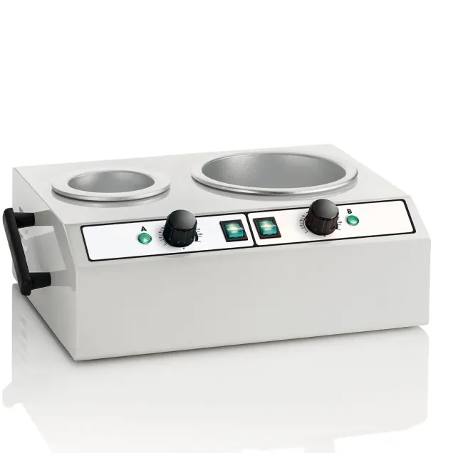 Scaldacera Professionale in Acciaio con 2 Vasche 1000 Watt