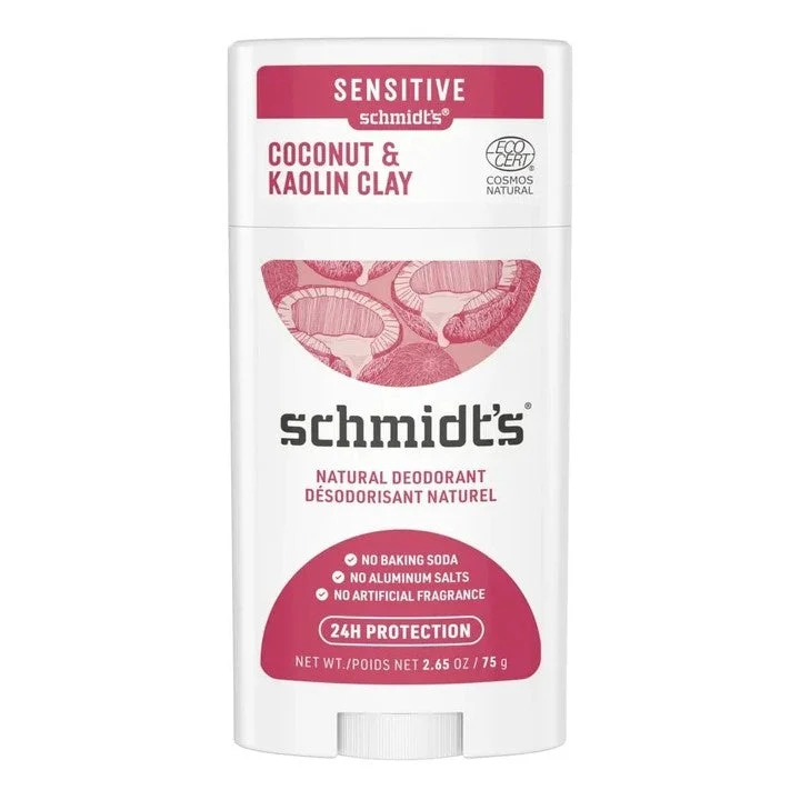 Schmidt' s Sensitive - Stick deodorante al cocco e argilla caolinica 75 g