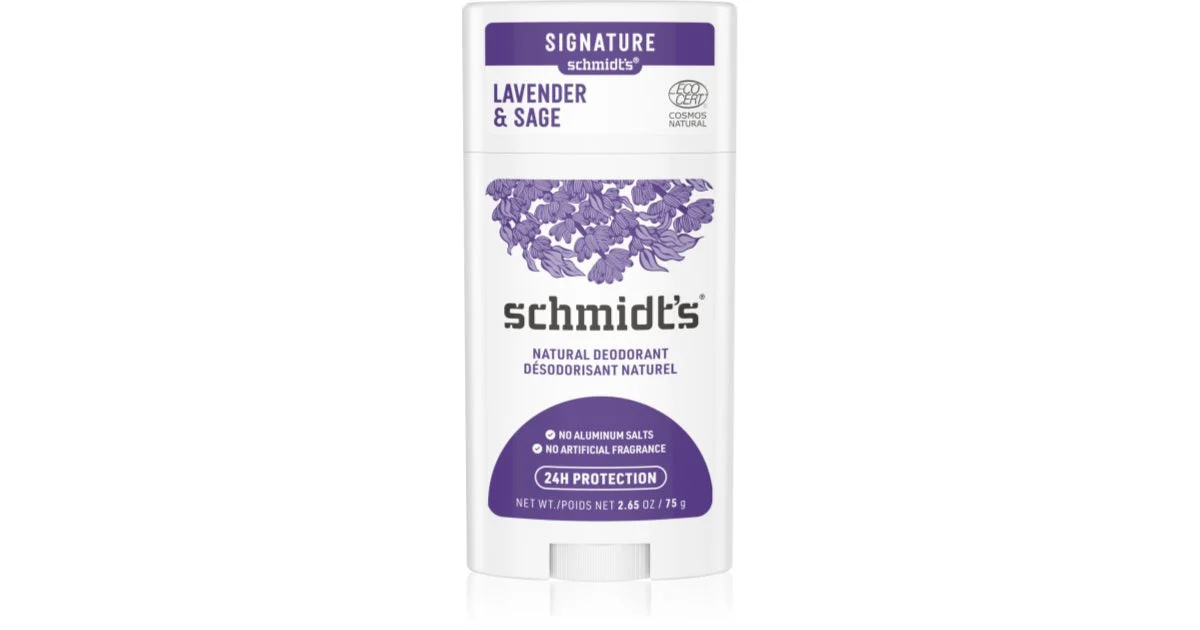 Schmidt's Deo Stick Lavanda + Salvia (Lavanda e salvia) - Deodorante solido - 58ml