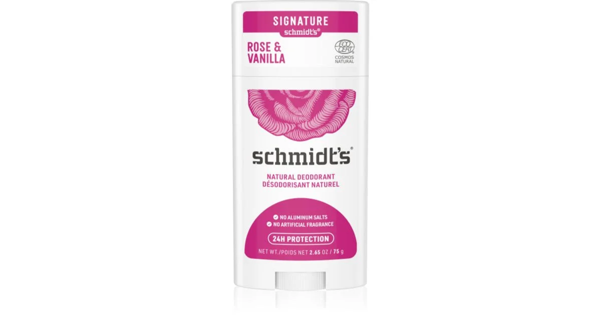 Schmidt' s Déodorant Stick Rose + Vaniglia 75 g