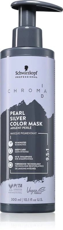 Schwarzkopf Professional Chroma ID Color Maschera Intense Bonding Color per capelli colore 9.5-1 Pearl Silver 300 ml
