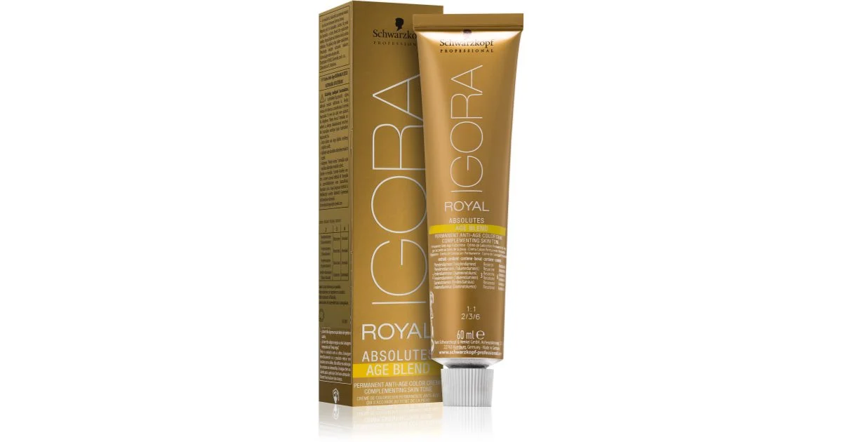 Schwarzkopf Professional Igora Royal Absolutes - tintura permanente per capelli con collagene, 60ml 8-140 | Biondo Chiaro Cenere Beige Naturale