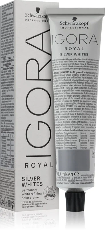 Schwarzkopf Professional Igora Silver Whites Tinta per Capelli Tonificante 60ml Grigio Ardesia | Blu Grigio