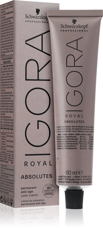 Schwarzkopf Professional Igora Royal Absolutes - tintura permanente per capelli con collagene, 60 ml 6-460 | Biondo Scuro Beige Cioccolato Naturale