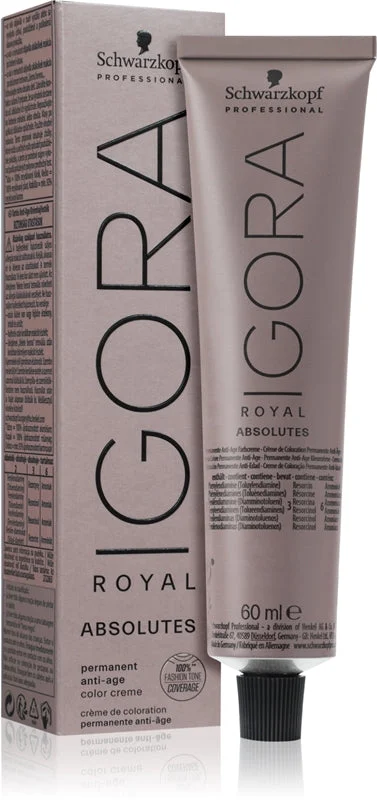 Schwarzkopf Professional Igora Royal Absolutes - tintura permanente per capelli con collagene, 60 ml 5-50 | Marrone dorato chiaro naturale