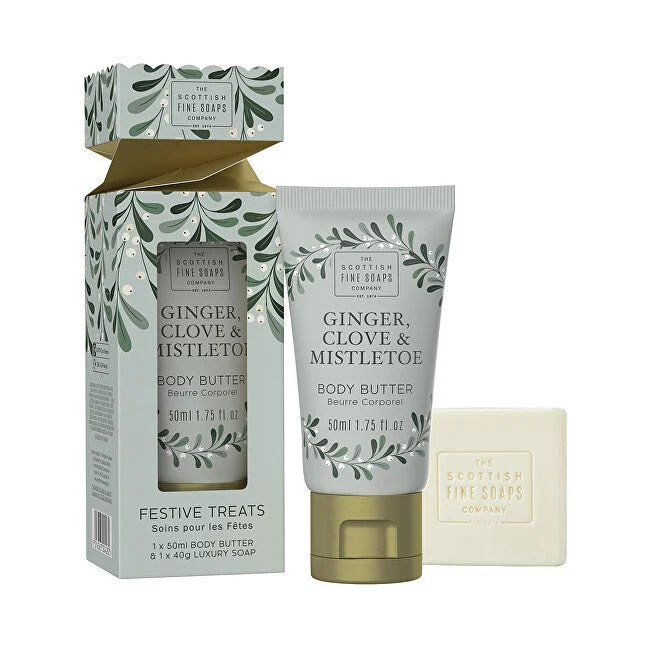 Scottish fine soaps Set regalo mini per la cura del corpo con zenzero, chiodi di garofano e vischio