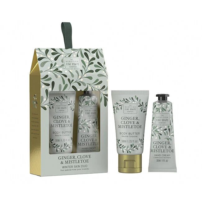 Scottish fine soaps Set regalo per la cura del corpo con zenzero, chiodi di garofano e vischio per la pelle invernale