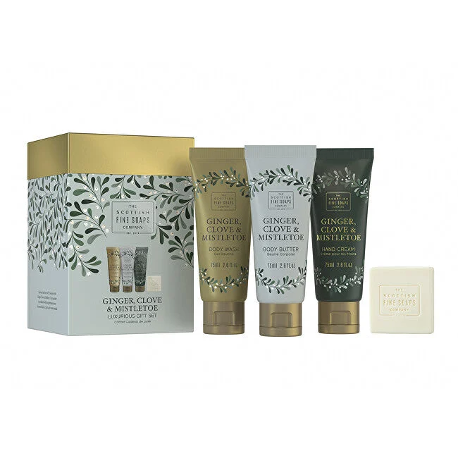 Scottish fine soaps Set regalo per la cura del corpo con zenzero, chiodi di garofano e vischio