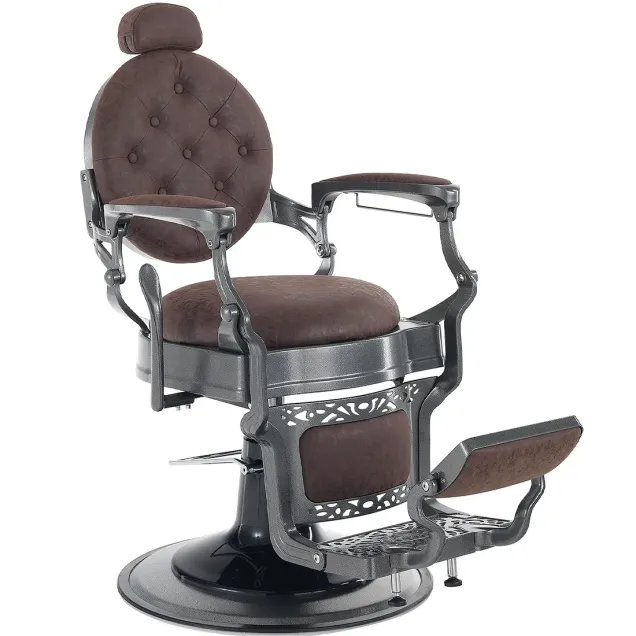 Sedia da Barbiere Vintage con Schienale Reclinabile Hair Lead