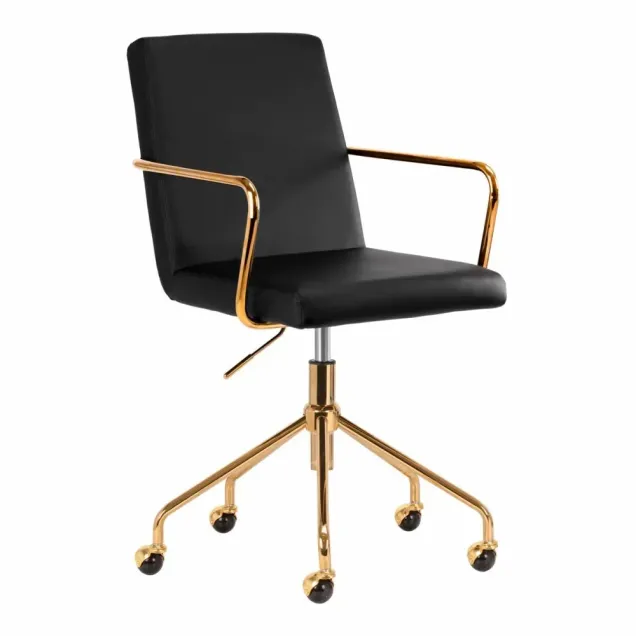 Sedia Estetista Professionale Nera e Oro Luxury Gold