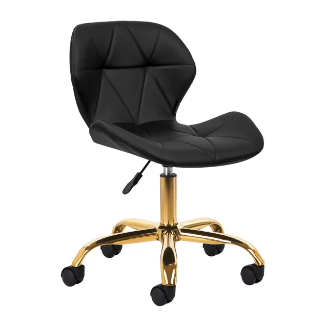 Sedia Estetista Professionale Oro con Rivestimento Nero