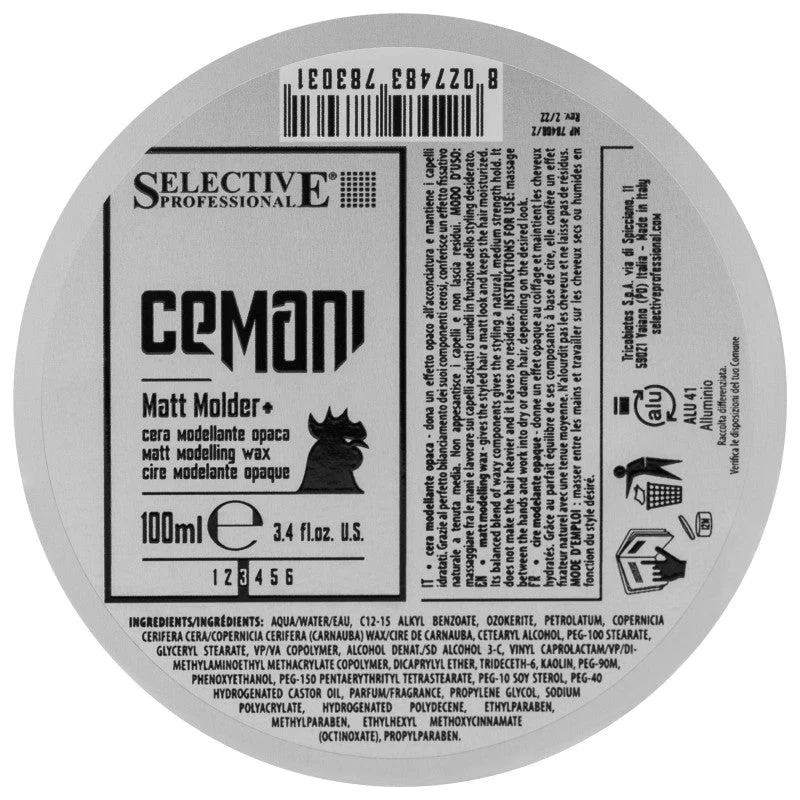 Pasta modellante opaca Seletive Cemani 100ml