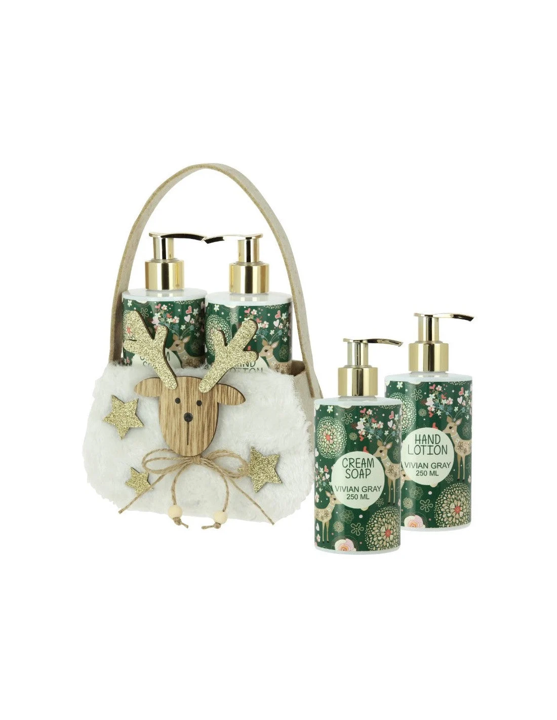 Set Vivian Gray: Natural X-Mas Crema mani idratante 250 ml + Sapone liquido detergente naturale X-Mas 250 ml