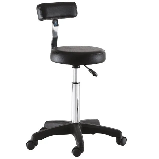 Sgabello Parrucchiere Professionale con Schienale Confortevole