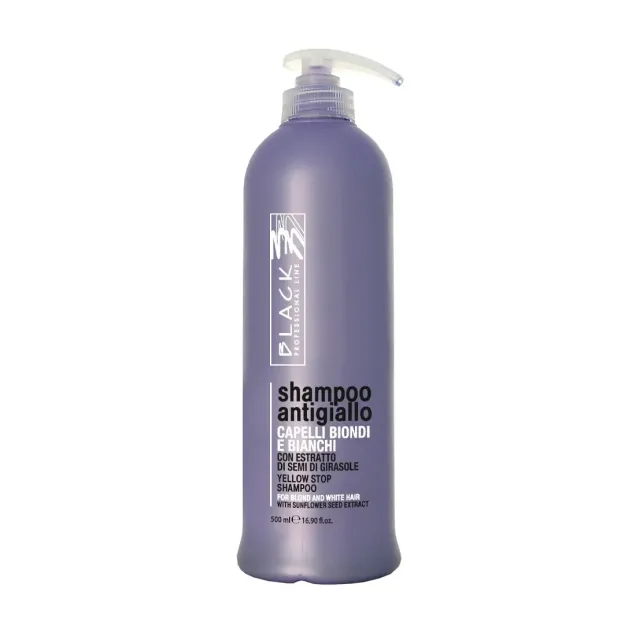 Shampoo Antigiallo per Capelli Biondi e Bianchi 500 ml Black Professional