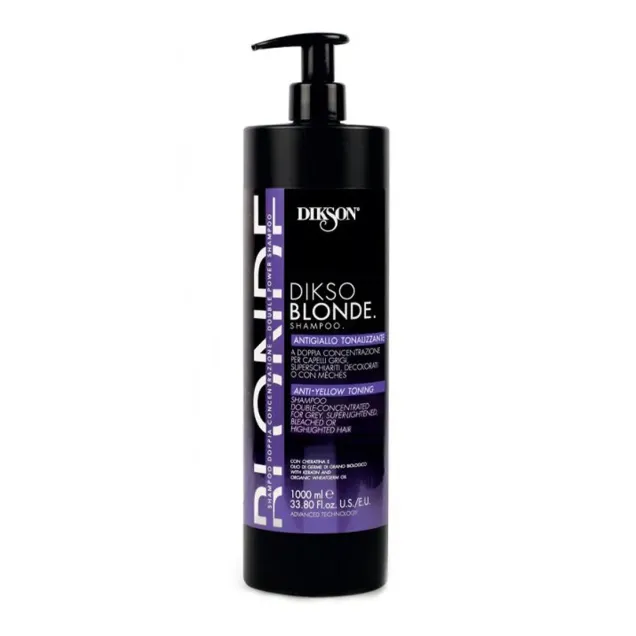 Shampoo Antigiallo Tonalizzante con Pigmenti Colorati 1000 ml Dikso Blonde