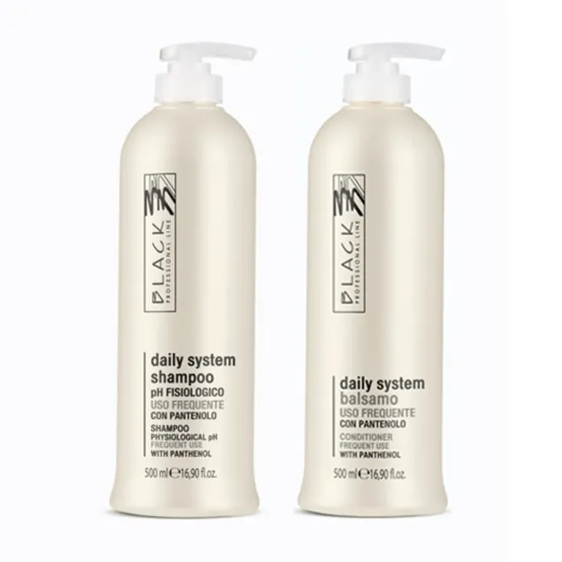 Shampoo e Balsamo per Uso Frequente 500 ml Black Professional