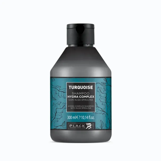 Shampoo Idratante per Capelli Sottili 300 ml Turquoise Black Professional