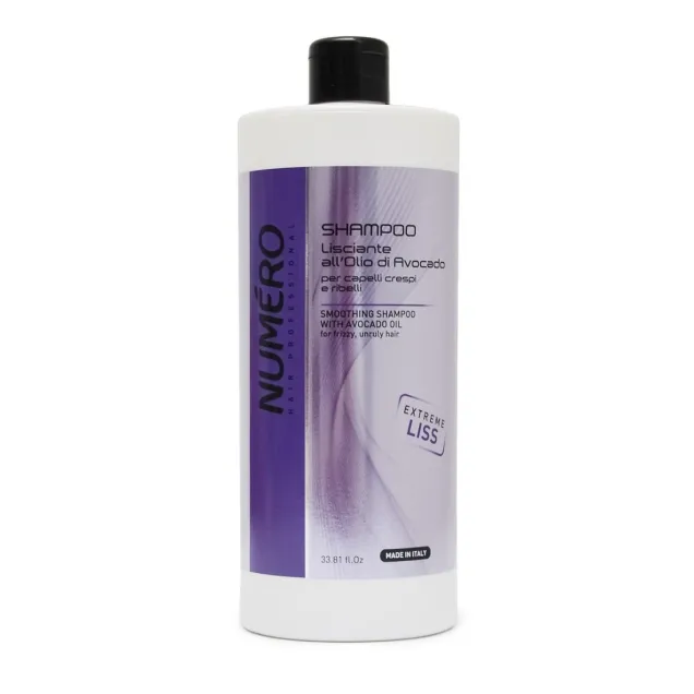 Shampoo Lisciante per Capelli Crespi 1000 ml. Numero Hair