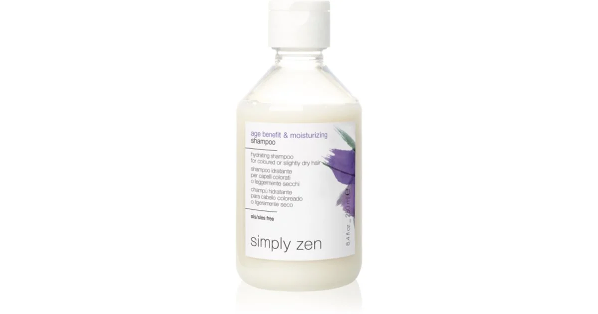 Simply Zen Age Benefit & Moisturizing Shampoo - shampoo idratante per capelli colorati, 250 ml