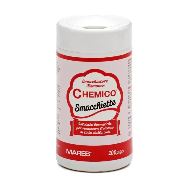 Smacchiatore Chemico in Salviette per Rimozione Tintura 100 pz