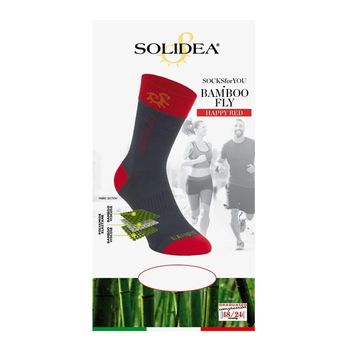 Solidea Socks For You Bamboo Fly Happy Red compressione 18 24mmhg Bianco 5XXL