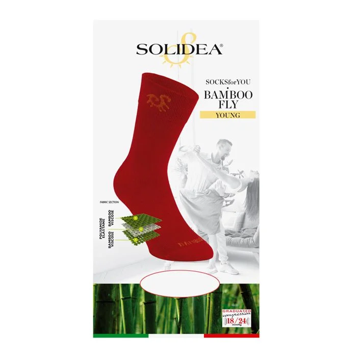 Solidea Socks For You Bamboo Fly Young Compressione 18 24mmHg Rosso 2M