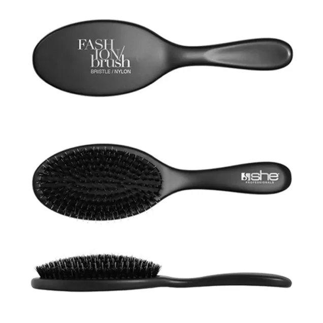 Spazzola per Extension Capelli con Setole Naturali e Base Ovale Fashion Brush She