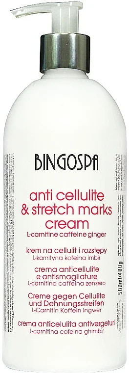 Crema anticellulite e smagliature con L-carnitina, caffeina e zenzero